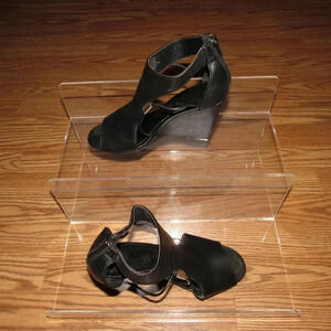 Rock & Republic Carlee Leather Wedge Sandals 7.5M